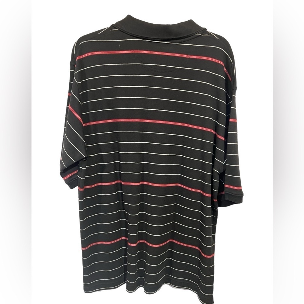 Consensus Men’s Black Polo With Red/white Stripes Size Large NWOT - Picture 3 of 4